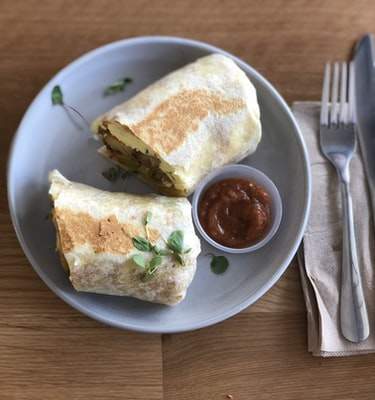 Ham Spinach Breakfast Burrito - Villari Foods