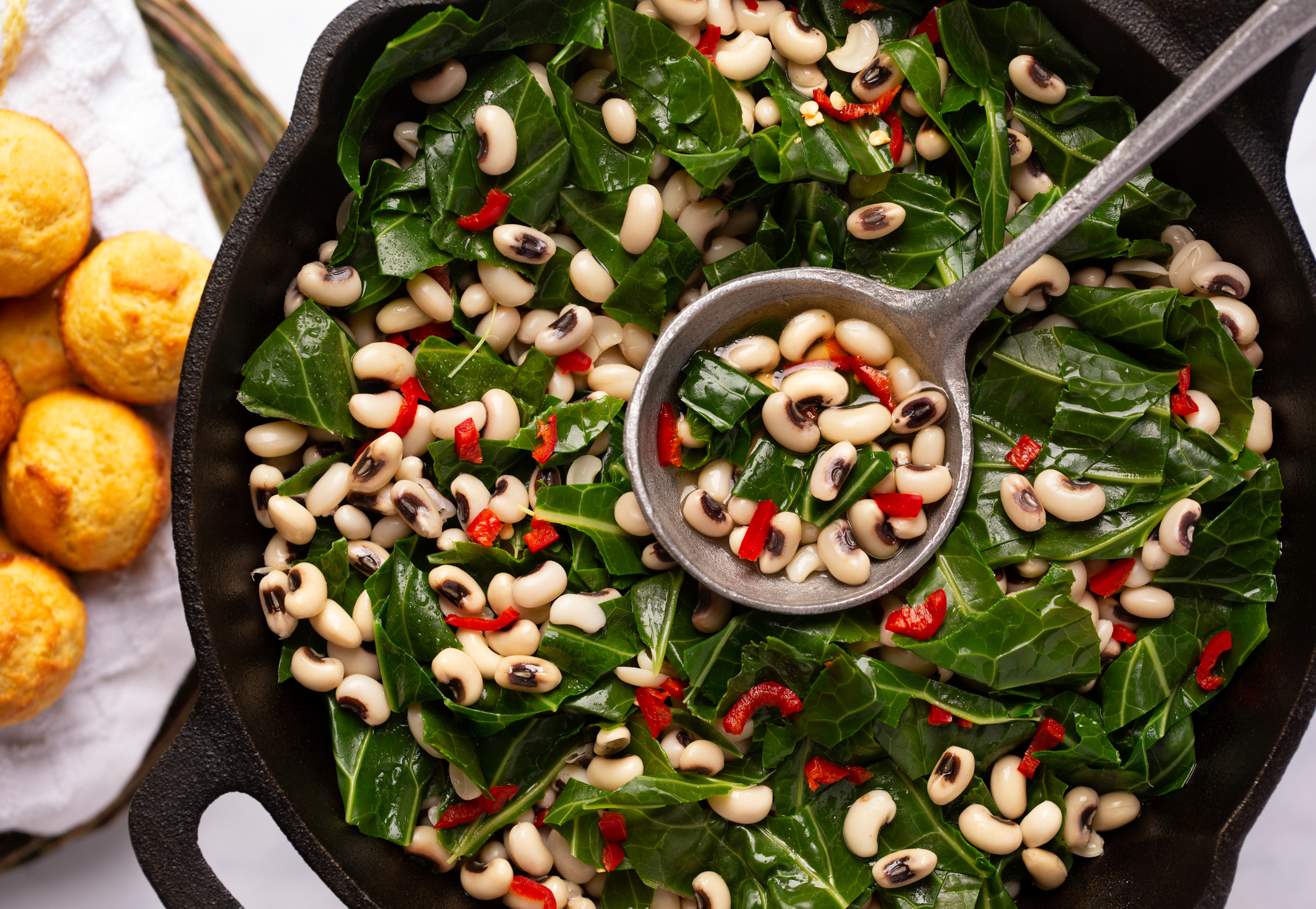 Black-Eyed Peas and Collards with Smoked Pork Hock - Villari Foods